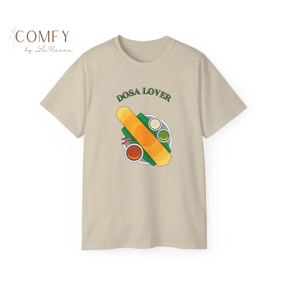 India Street Food Dosa Lover Unisex Ultra Cotton Tee (XS-5XL) Sand / S T-Shirt
