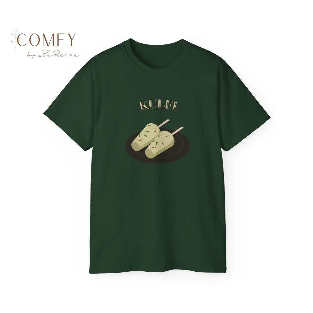 India street food Kulfi Indian Ice Cream shirt Unisex Ultra Cotton Tee Forest Green / S T-Shirt