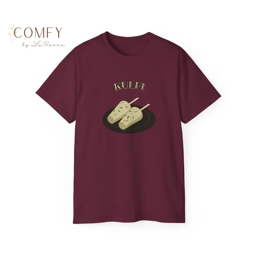 India street food Kulfi Indian Ice Cream shirt Unisex Ultra Cotton Tee Maroon / S T-Shirt