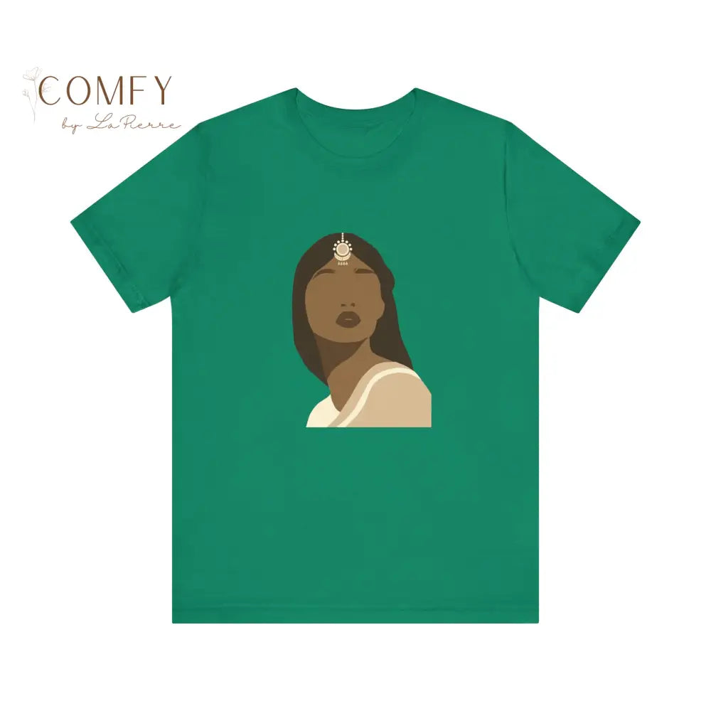 Indian Desi Woman Indian Culture soft Unisex Short Sleeve Tee (XS-4XL) Kelly / S T-Shirt