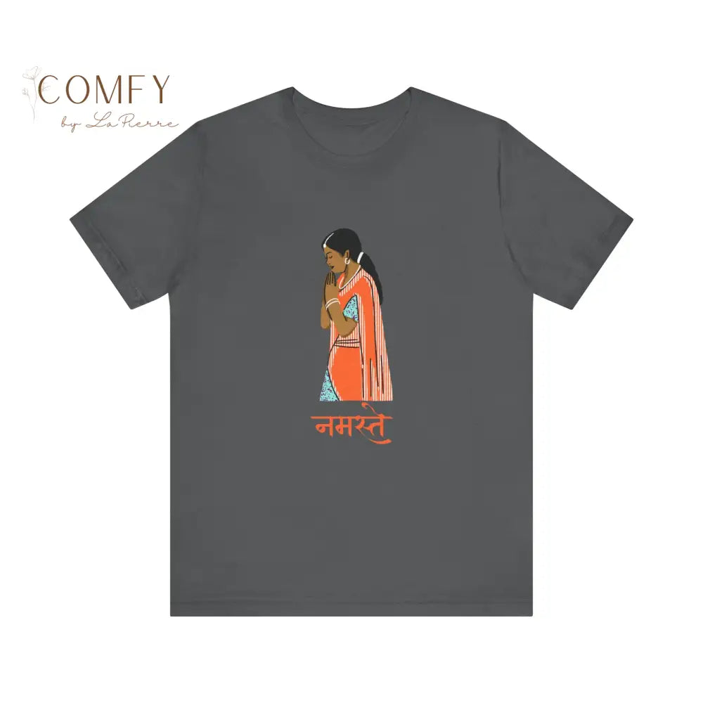 Indian Namaste soft Unisex Short Sleeve Tee Asphalt / S T-Shirt