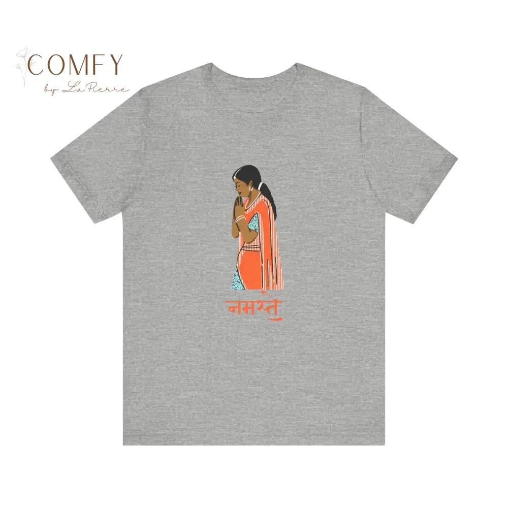Indian Namaste soft Unisex Short Sleeve Tee Athletic Heather / S T-Shirt