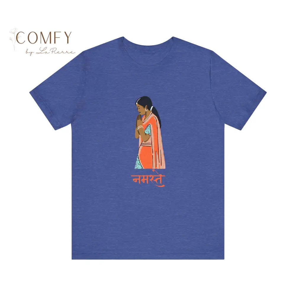 Indian Namaste soft Unisex Short Sleeve Tee Heather True Royal / S T-Shirt
