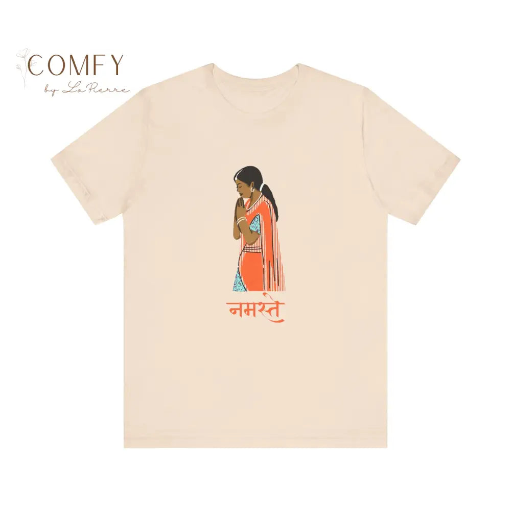 Indian Namaste soft Unisex Short Sleeve Tee Soft Cream / S T-Shirt