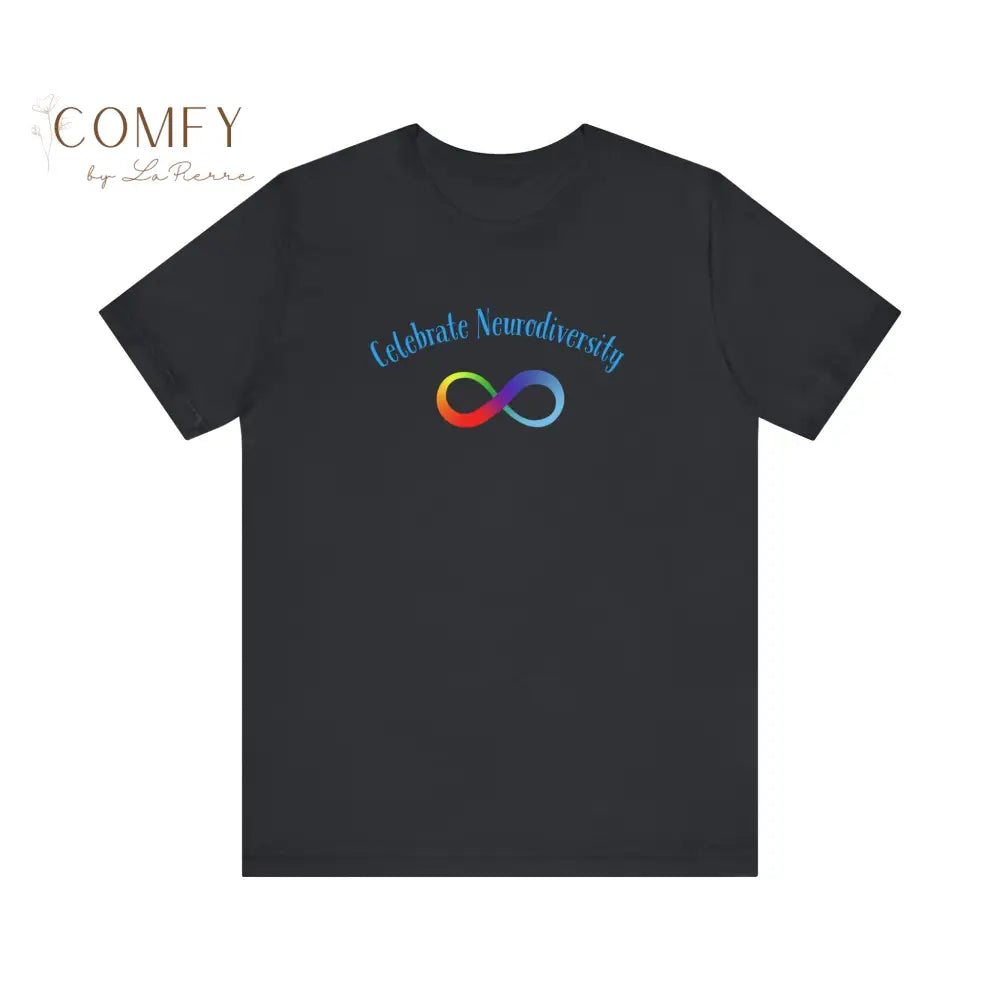 Infinity Rainbow Celebrate Neurodiversity Autism Awareness Unisex Jersey Short Sleeve Tee Vintage Black / XS T-Shirt
