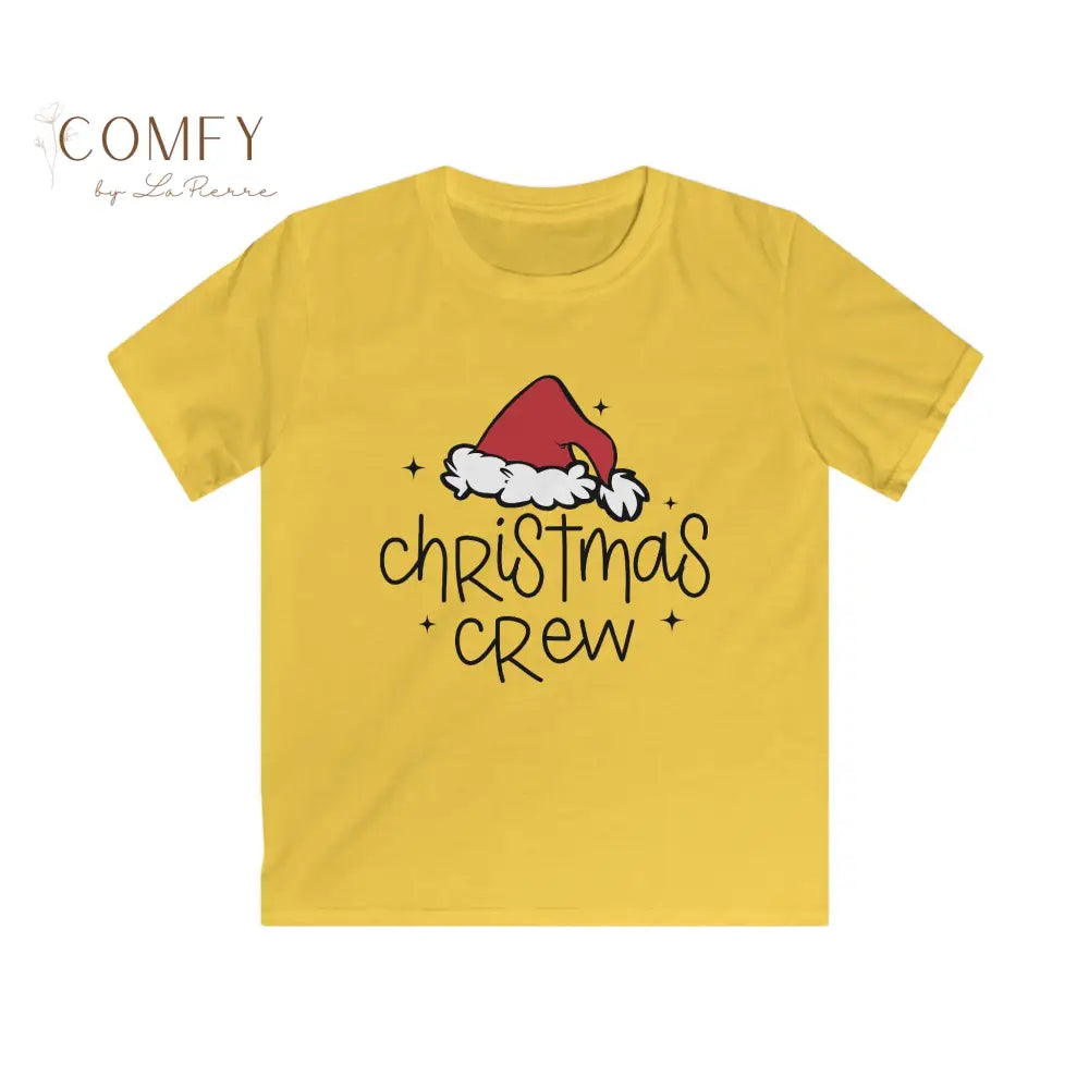 Kids Christmas Crew Shirt • Matching Family Holiday Tee for Children • Festive Kids Christmas T-Shirt • Softstyle Tee