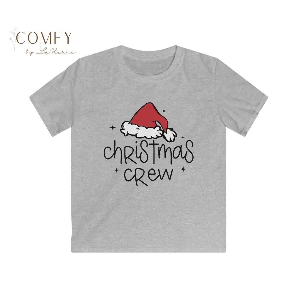 Kids Christmas Crew Shirt • Matching Family Holiday Tee for Children • Festive Kids Christmas T-Shirt • Softstyle Tee