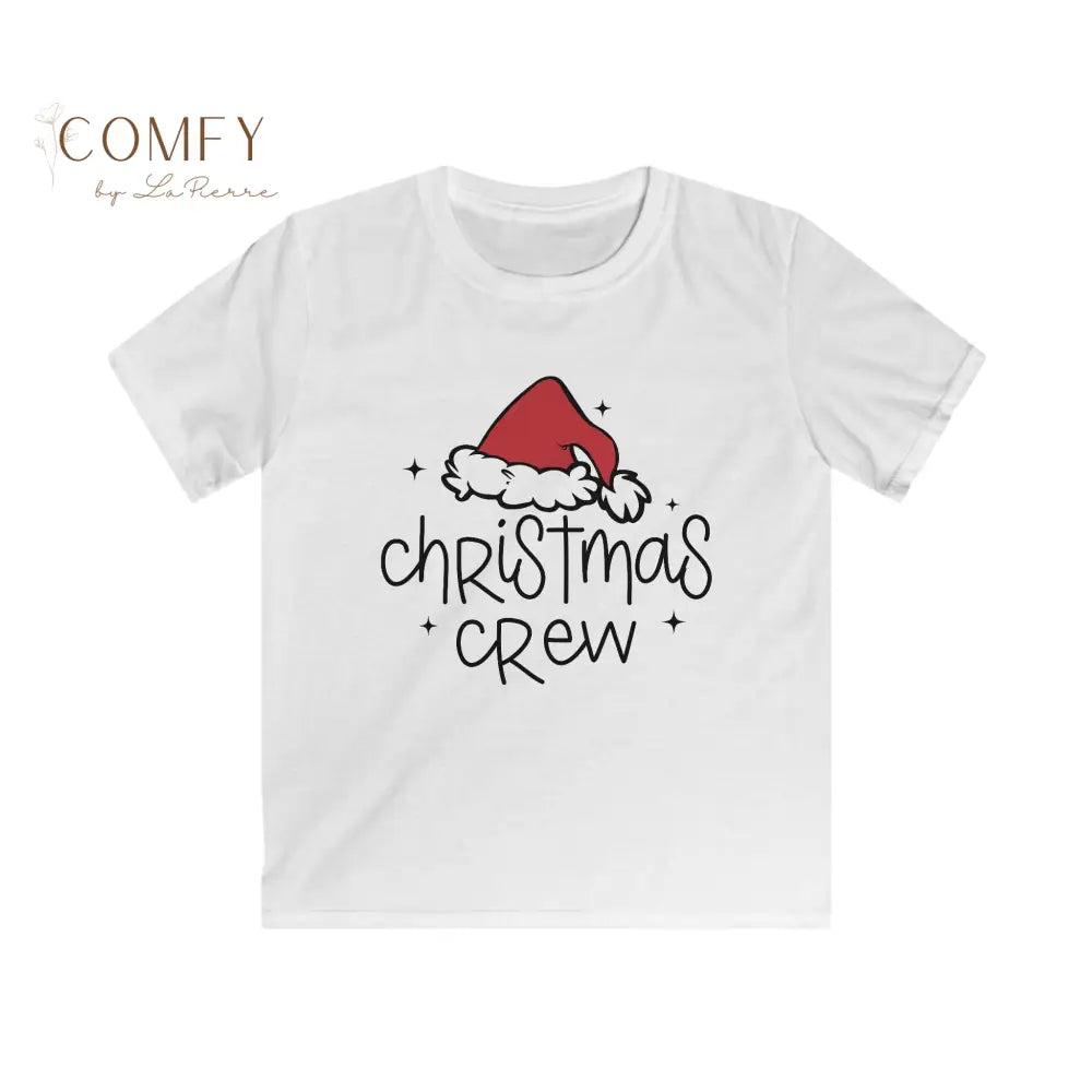 Kids Christmas Crew Shirt • Matching Family Holiday Tee for Children • Festive Kids Christmas T-Shirt • Softstyle Tee