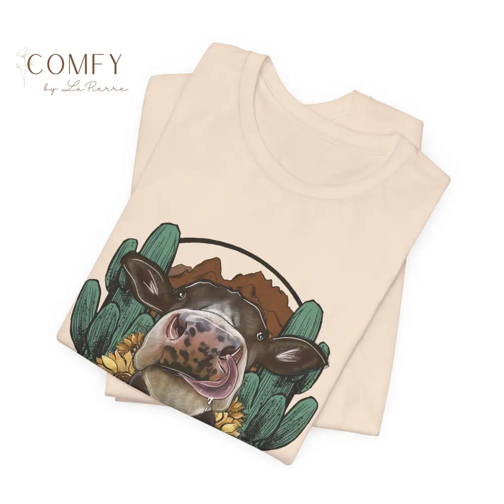 Kiss My Grits Cow Shirt • Funny Farm Shirt • Country Western Graphic Tee • Ranch Life Cow Shirt • Cute Cow T-Shirt