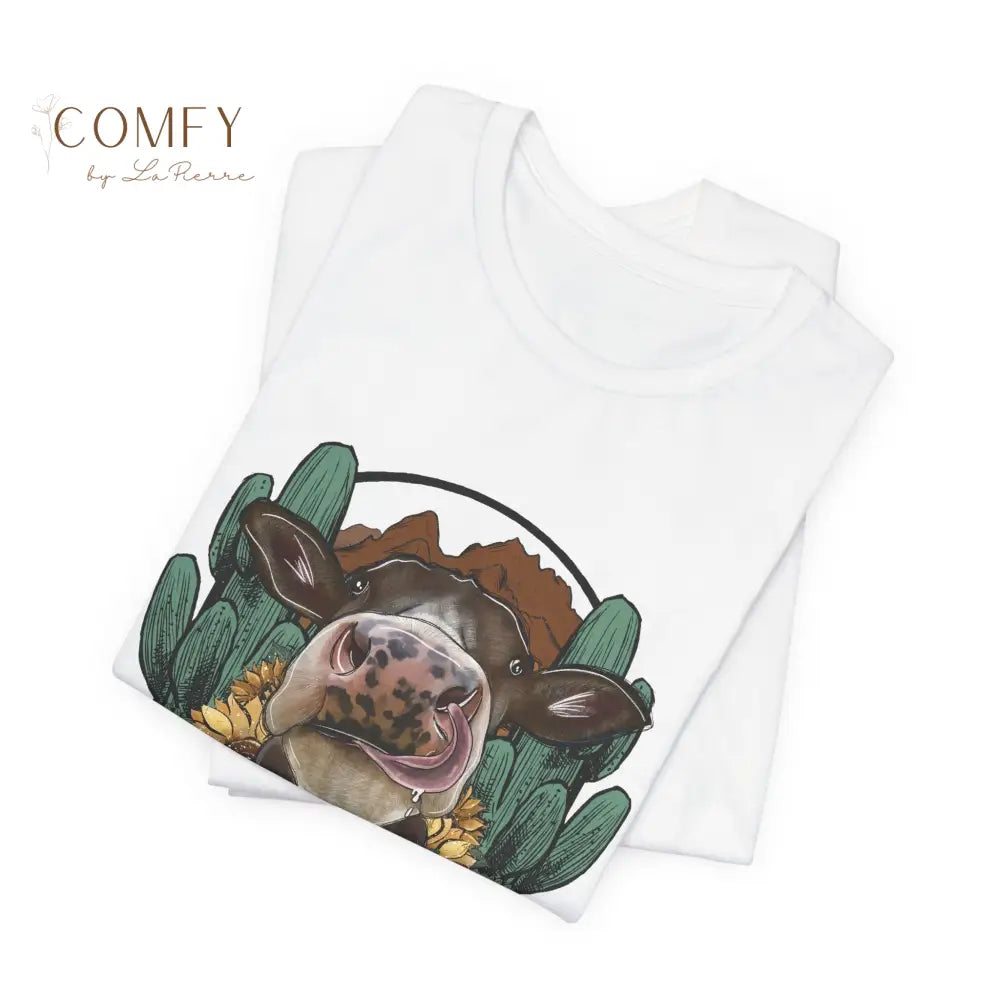 Kiss My Grits Cow Shirt • Funny Farm Shirt • Country Western Graphic Tee • Ranch Life Cow Shirt • Cute Cow T-Shirt