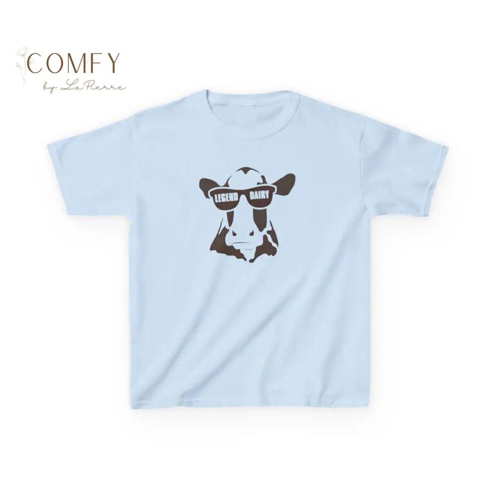 Legend Dairy Cow Kids Shirt • Funny Cow Pun T-Shirt for Children • Cute Farm Animal Graphic Tee • Kids Heavy Cotton™
