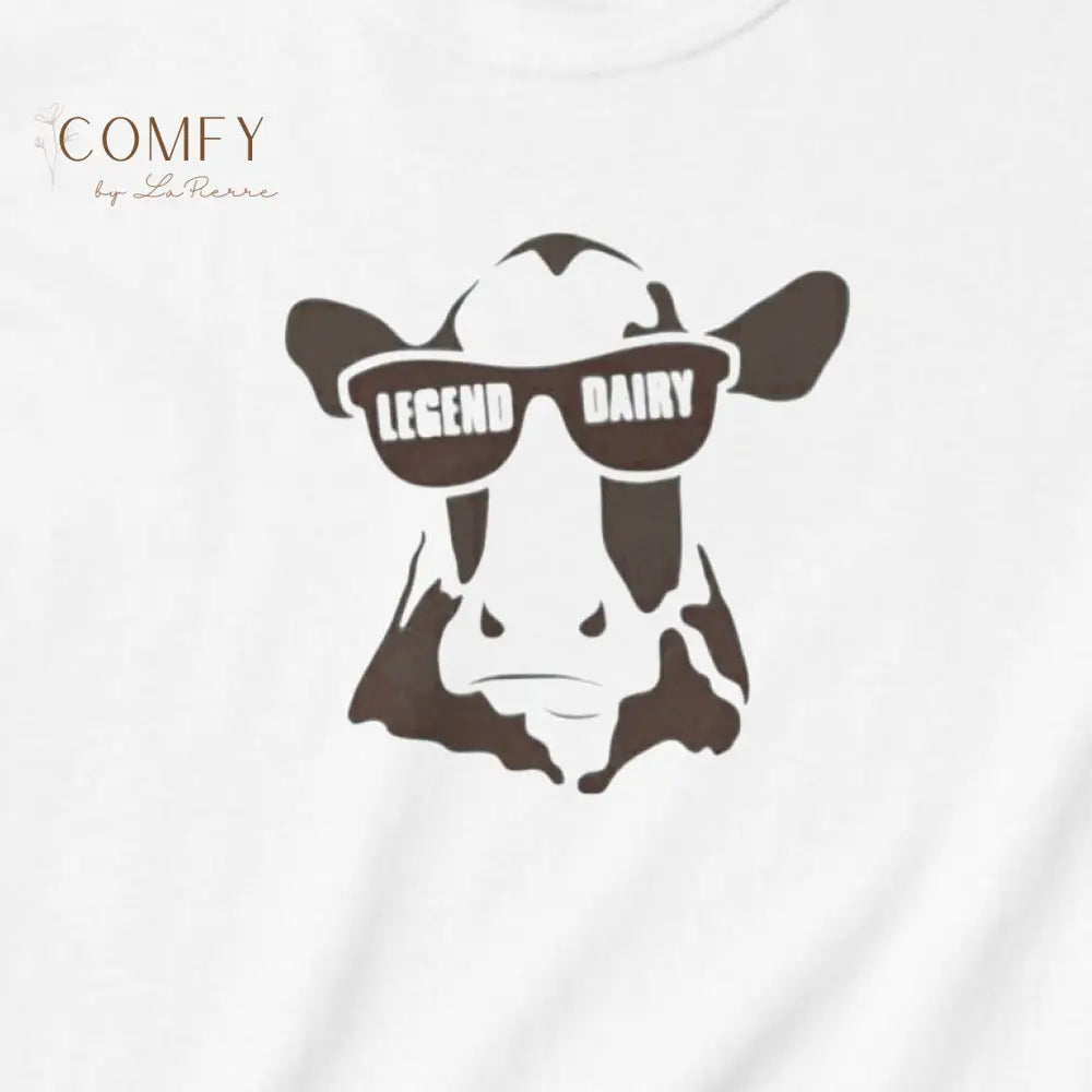 Legend Dairy Cow Kids Shirt • Funny Cow Pun T-Shirt for Children • Cute Farm Animal Graphic Tee • Kids Heavy Cotton™