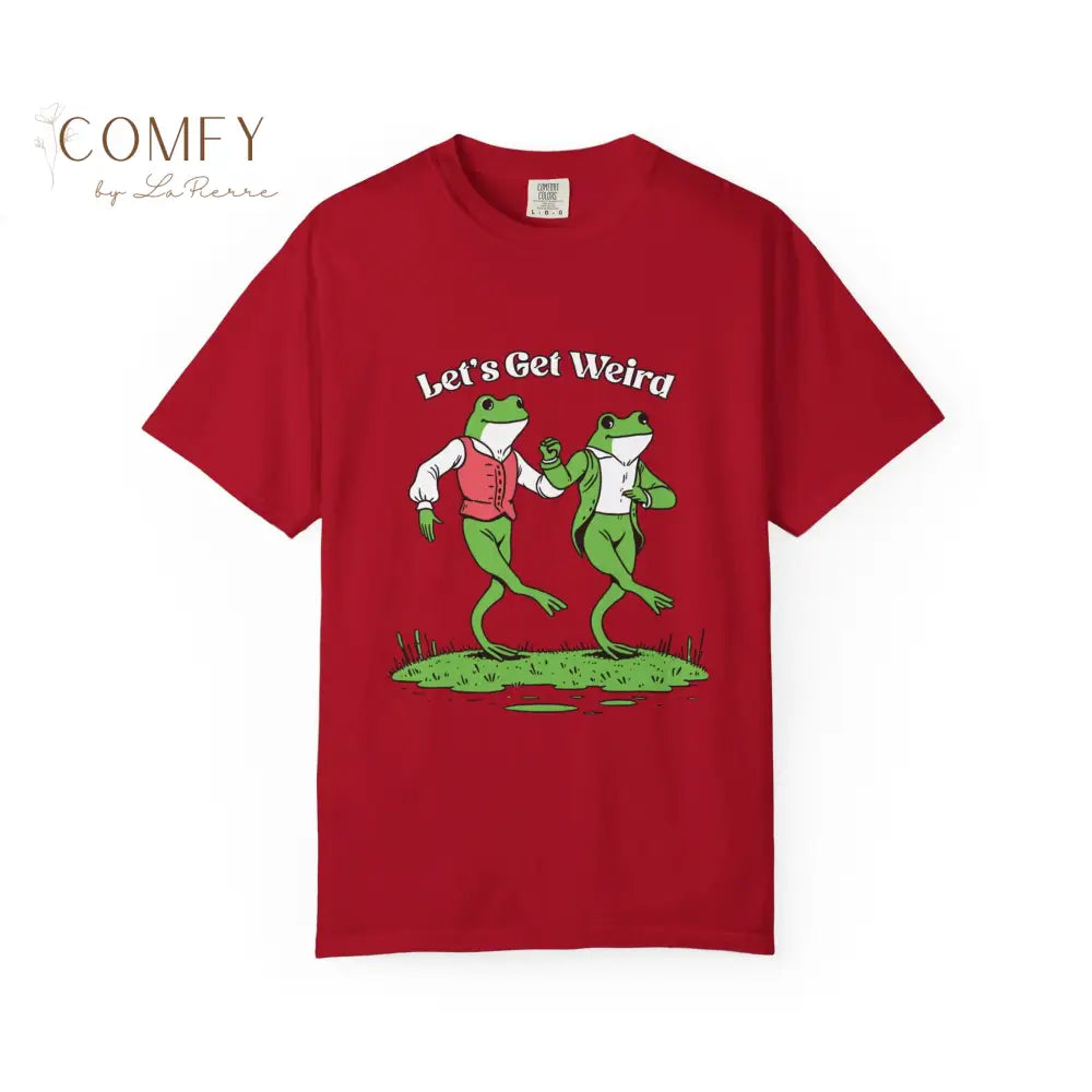 Let’s Get Weird Frog Shirt • Funny Dancing Frogs Tee • Vintage Retro Frog Graphic T-Shirt • Humor Party Shirt • Unisex