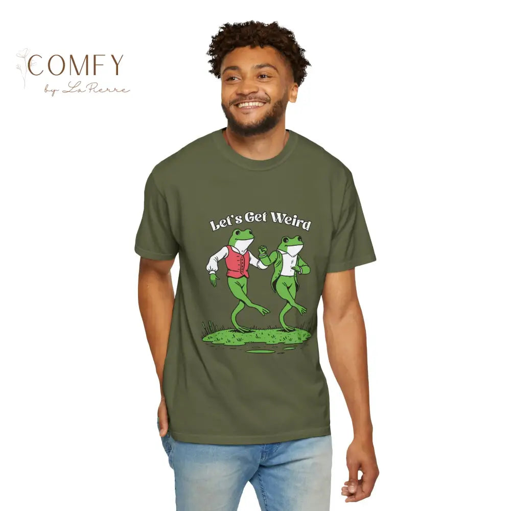 Let’s Get Weird Frog Shirt • Funny Dancing Frogs Tee • Vintage Retro Frog Graphic T-Shirt • Humor Party Shirt • Unisex