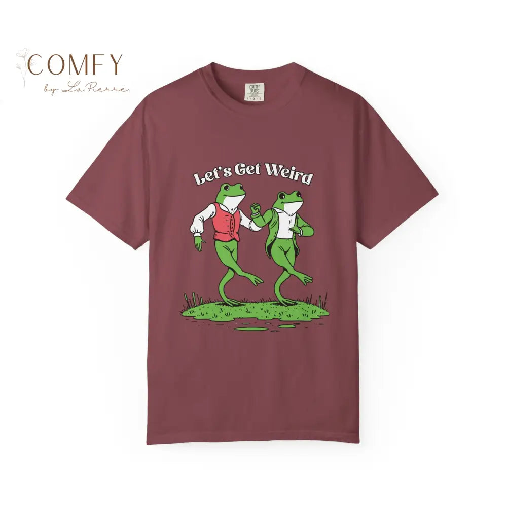 Let’s Get Weird Frog Shirt • Funny Dancing Frogs Tee • Vintage Retro Frog Graphic T-Shirt • Humor Party Shirt • Unisex