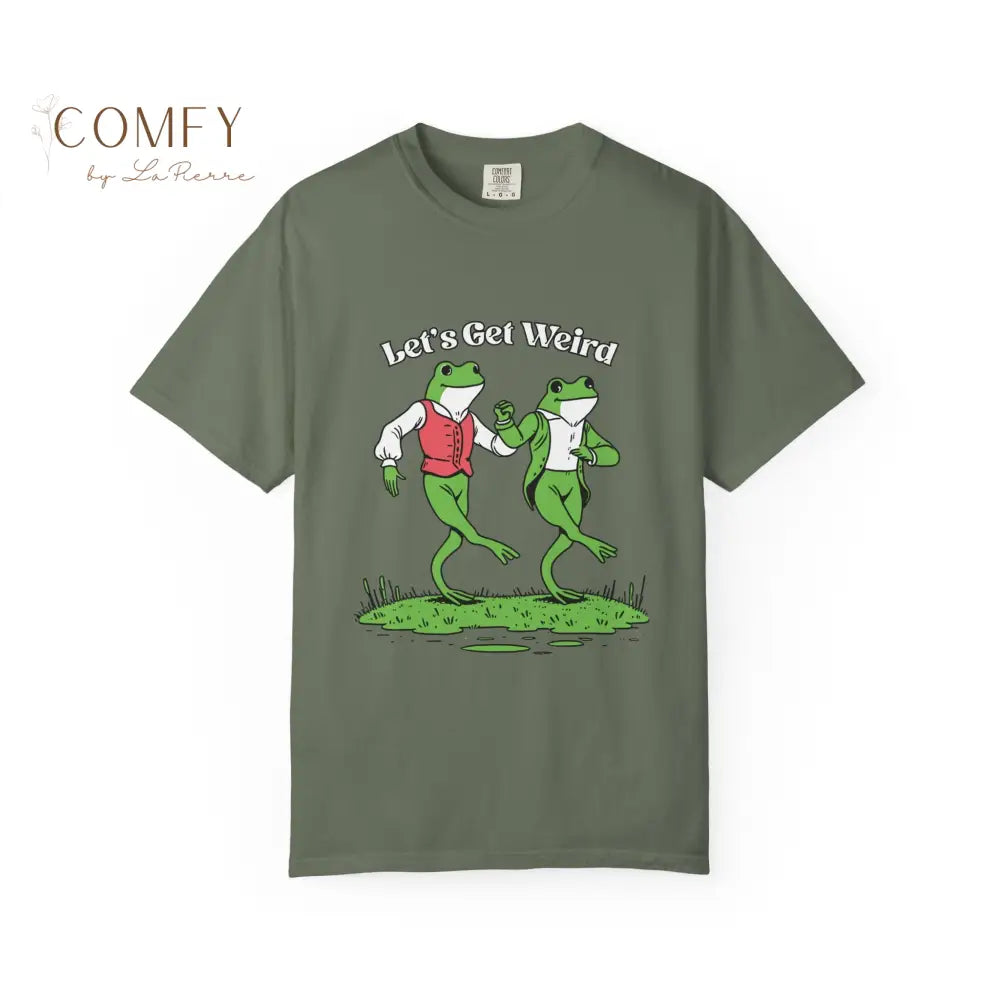 Let’s Get Weird Frog Shirt • Funny Dancing Frogs Tee • Vintage Retro Frog Graphic T-Shirt • Humor Party Shirt • Unisex