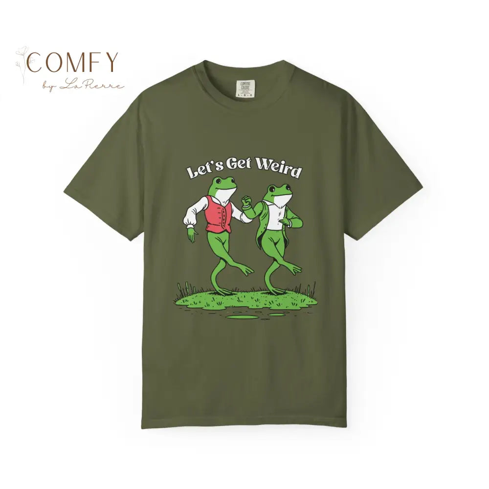 Let’s Get Weird Frog Shirt • Funny Dancing Frogs Tee • Vintage Retro Frog Graphic T-Shirt • Humor Party Shirt • Unisex