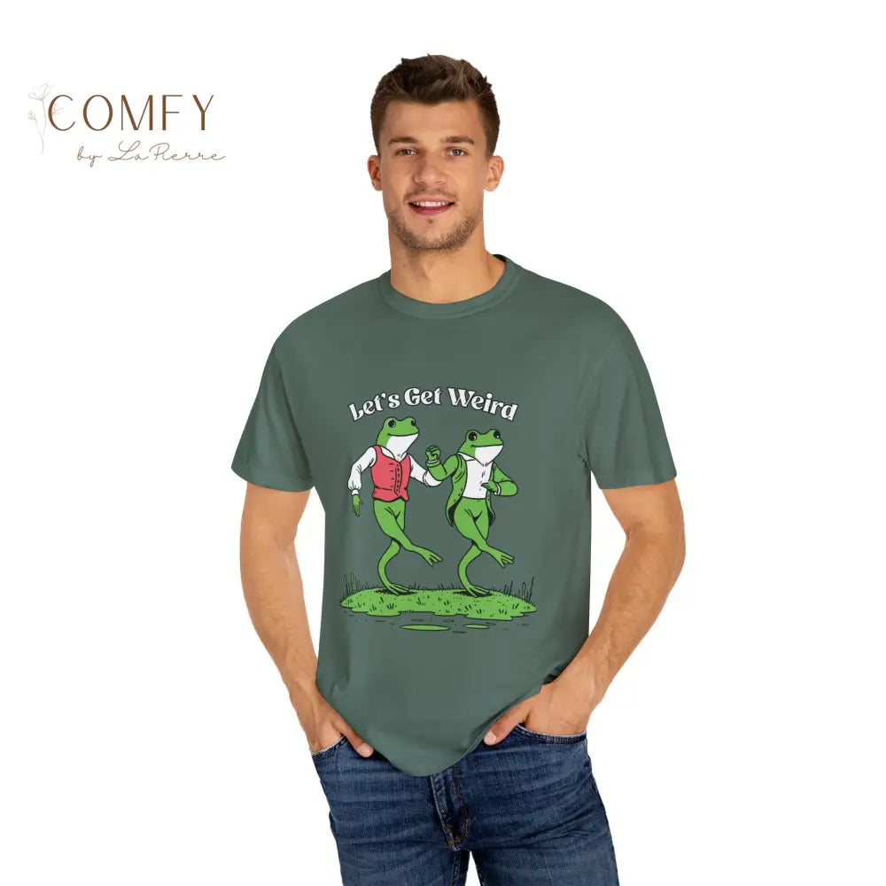 Let’s Get Weird Frog Shirt • Funny Dancing Frogs Tee • Vintage Retro Frog Graphic T-Shirt • Humor Party Shirt • Unisex
