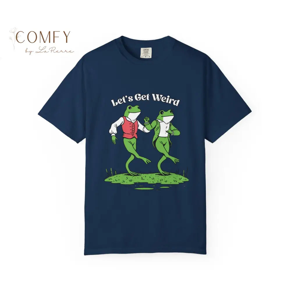 Let’s Get Weird Frog Shirt • Funny Dancing Frogs Tee • Vintage Retro Frog Graphic T-Shirt • Humor Party Shirt • Unisex