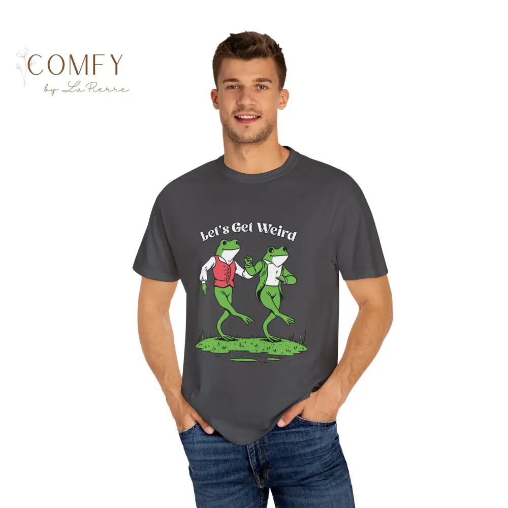 Let’s Get Weird Frog Shirt • Funny Dancing Frogs Tee • Vintage Retro Frog Graphic T-Shirt • Humor Party Shirt • Unisex