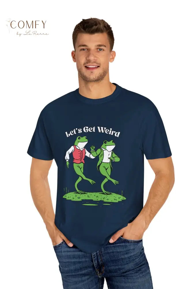 Let’s Get Weird Frog Shirt • Funny Dancing Frogs Tee • Vintage Retro Frog Graphic T-Shirt • Humor Party Shirt • Unisex