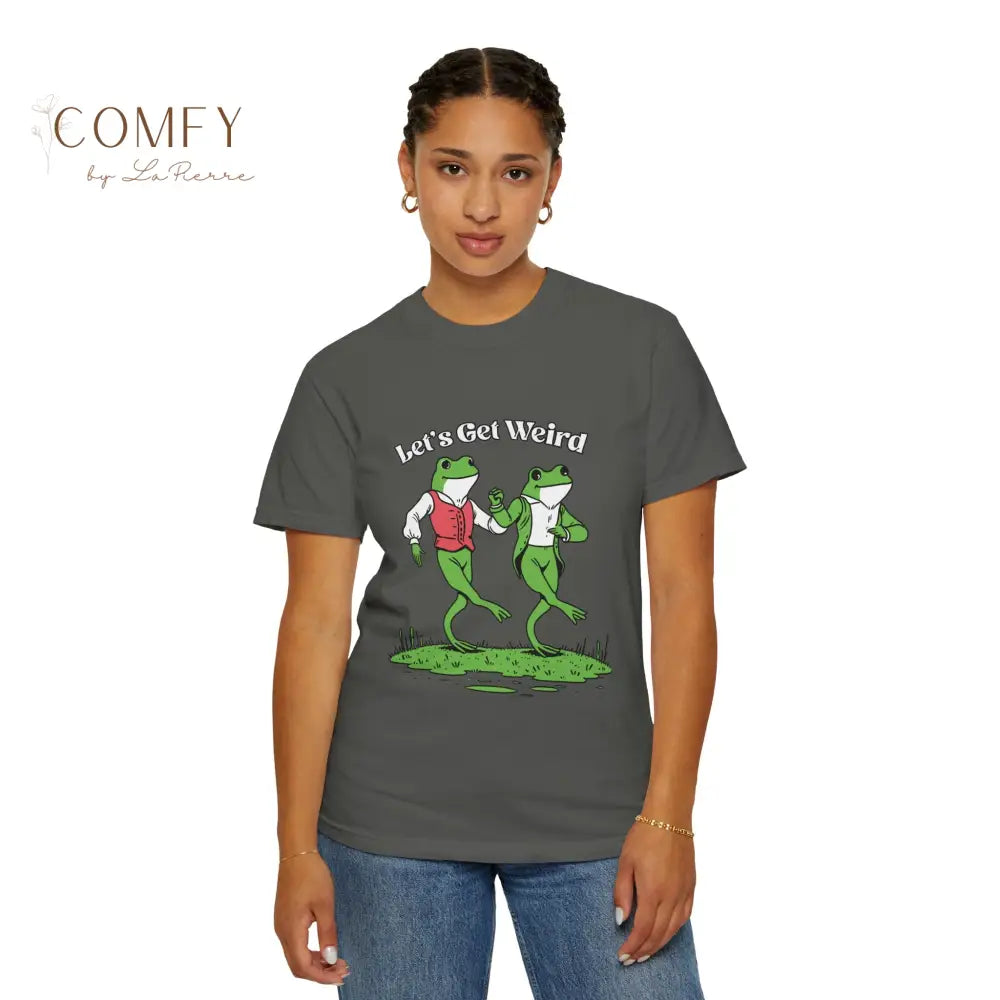 Let’s Get Weird Frog Shirt • Funny Dancing Frogs Tee • Vintage Retro Frog Graphic T-Shirt • Humor Party Shirt • Unisex