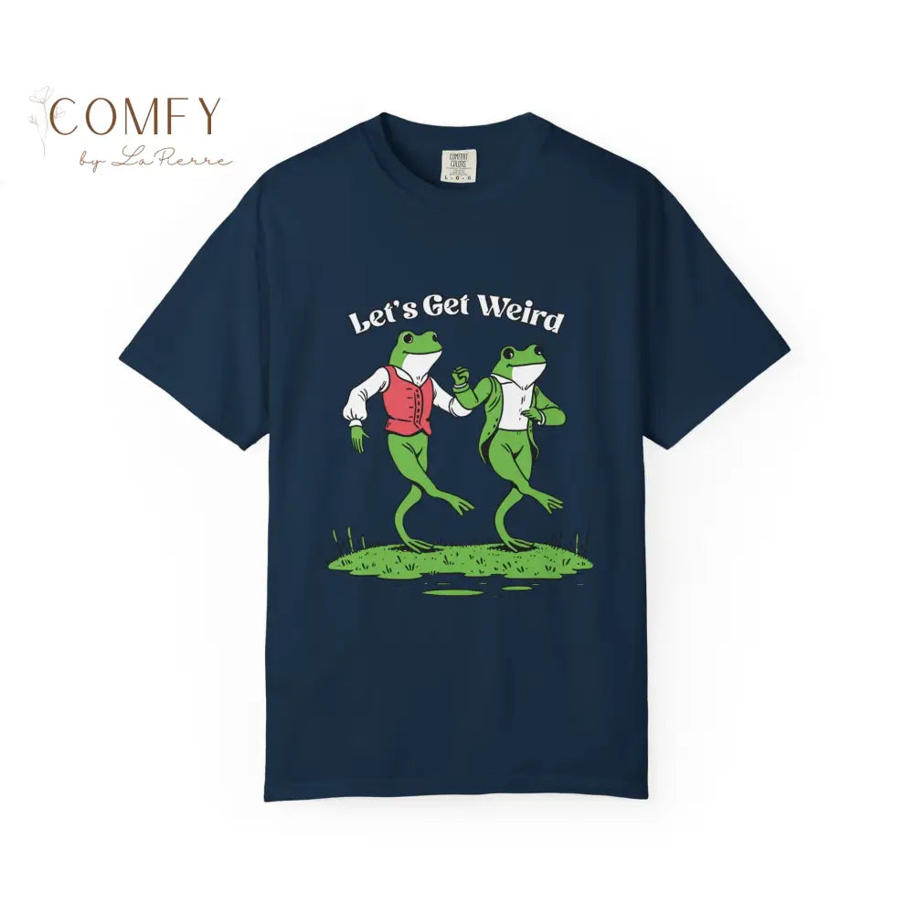 Let’s Get Weird Frog Shirt • Funny Dancing Frogs Tee • Vintage Retro Frog Graphic T-Shirt • Humor Party Shirt • Unisex