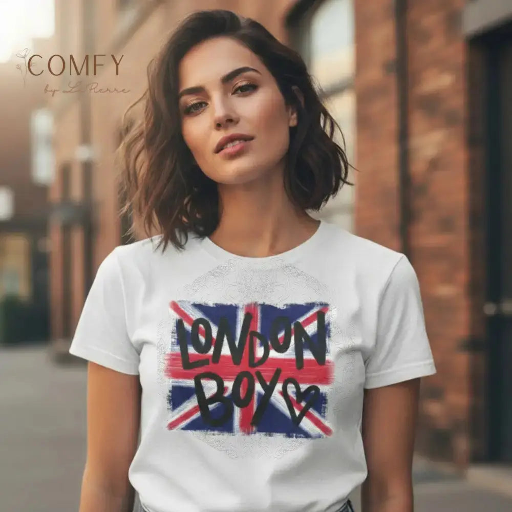 London Boyfriend Tee • British Aesthetic Graphic Shirt • Unisex Jersey Short Sleeve T-Shirt (XS–4XL) T-Shirt