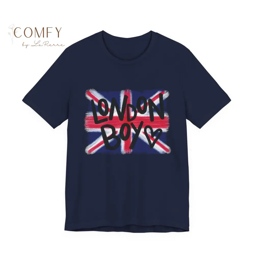 London Boyfriend Tee • British Aesthetic Graphic Shirt • Unisex Jersey Short Sleeve T-Shirt (XS–4XL) Navy / S T-Shirt