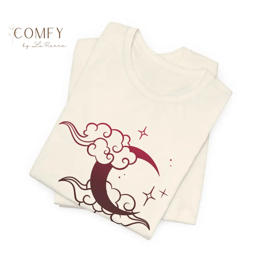 Looked Up at the Sky and It was Maroon • Poetic Moon & Sky Graphic Shirt • Unisex Jersey T-Shirt (XS–4XL) T-Shirt