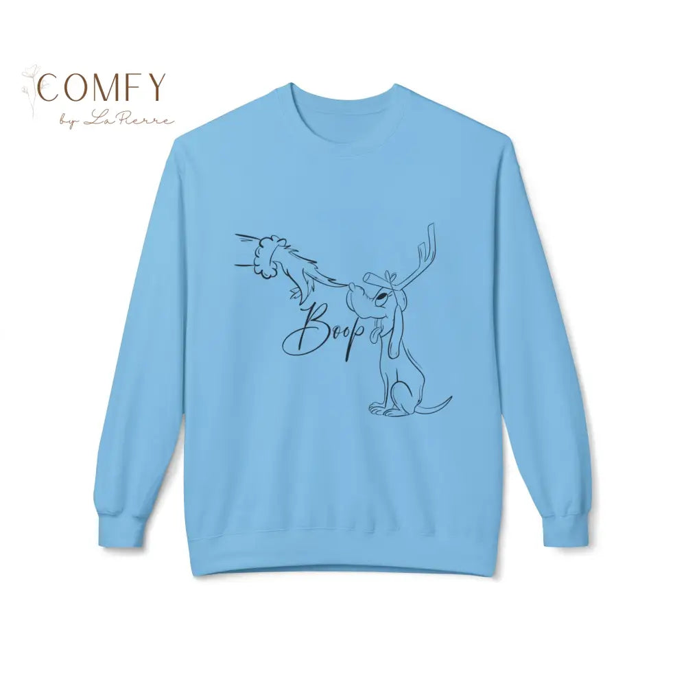 Max Boop Christmas Crewneck Sweatshirt Line Art (S-4XL) Sky / S Sweatshirt