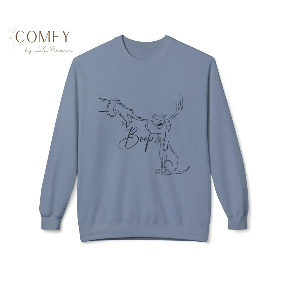 Max Boop Christmas Crewneck Sweatshirt Line Art (S-4XL) Stone Blue / S Sweatshirt