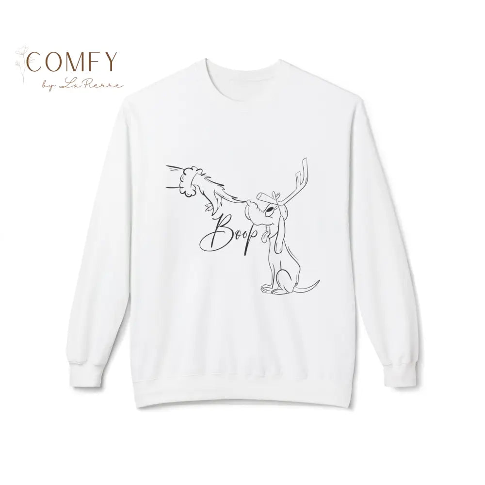 Max Boop Christmas Crewneck Sweatshirt Line Art (S-4XL) White / S Sweatshirt