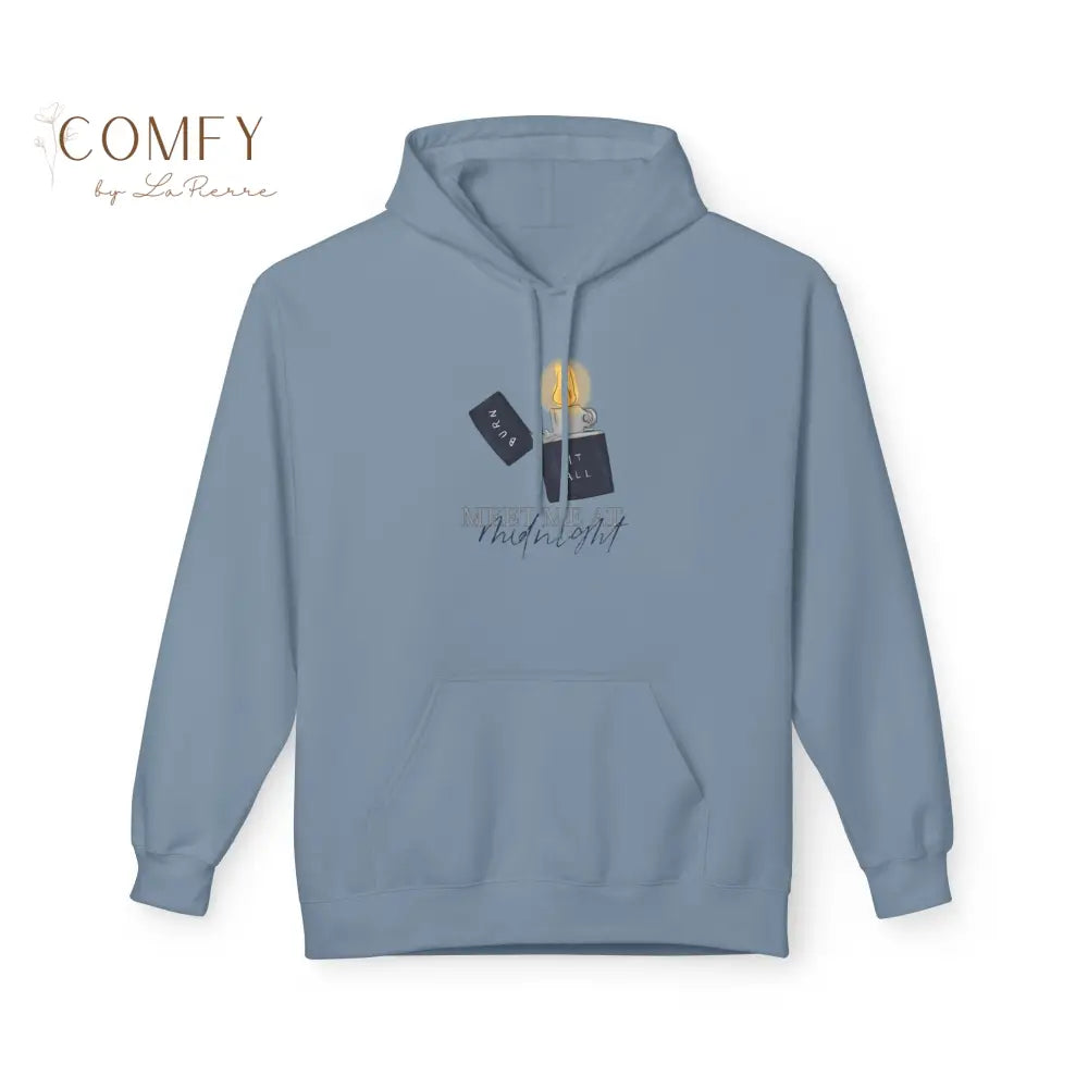 Meet Me at Midnight - Unisex Midweight Softstyle Fleece Hoodie (S-5XL) S / Stone Blue Hoodie