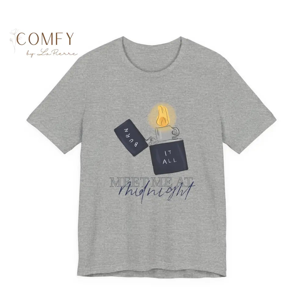 Meet Me at Midnight - Moonlit Aesthetic Tee • Celestial Night Sky Graphic Shirt • Unisex Jersey T-Shirt (S–3XL)