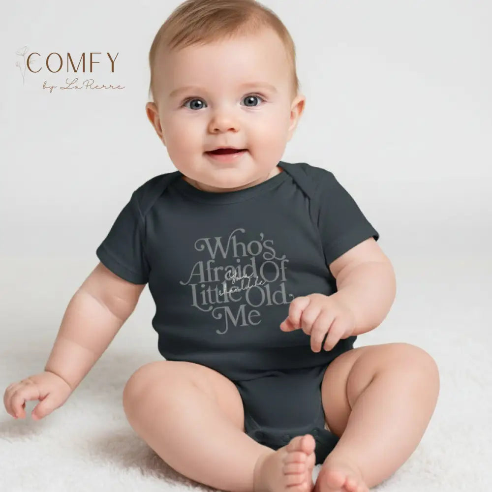 Mini Music Star Baby Onesie • Cute Pop-Inspired Infant Bodysuit • “Who’s Afraid of Little Old Me?” Baby Outfit • Baby
