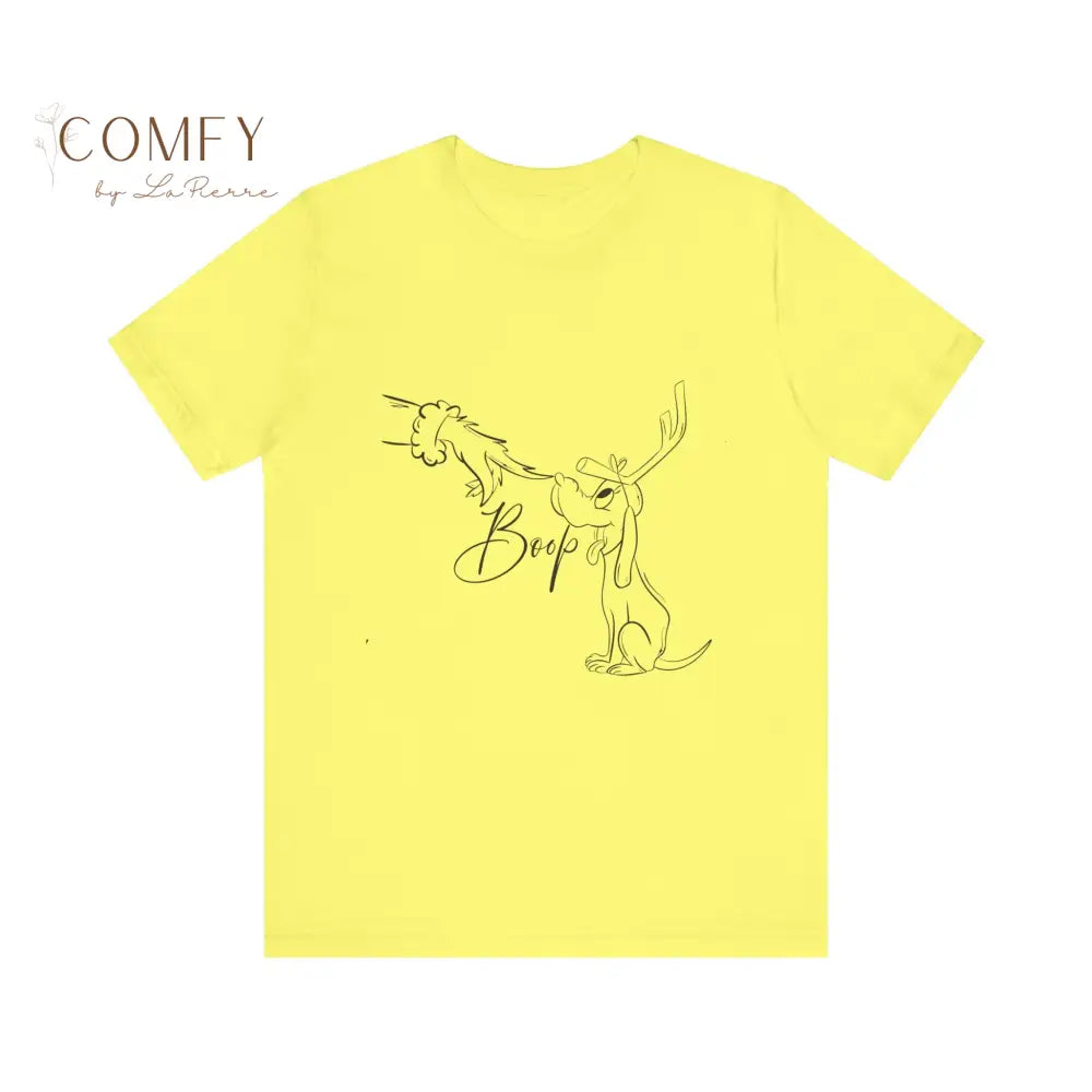 Minimal Christmas Dog “Boop” Shirt • Holiday Line Art Pup T-Shirt • Cute Simple Christmas Graphic Tee • Unisex Tee