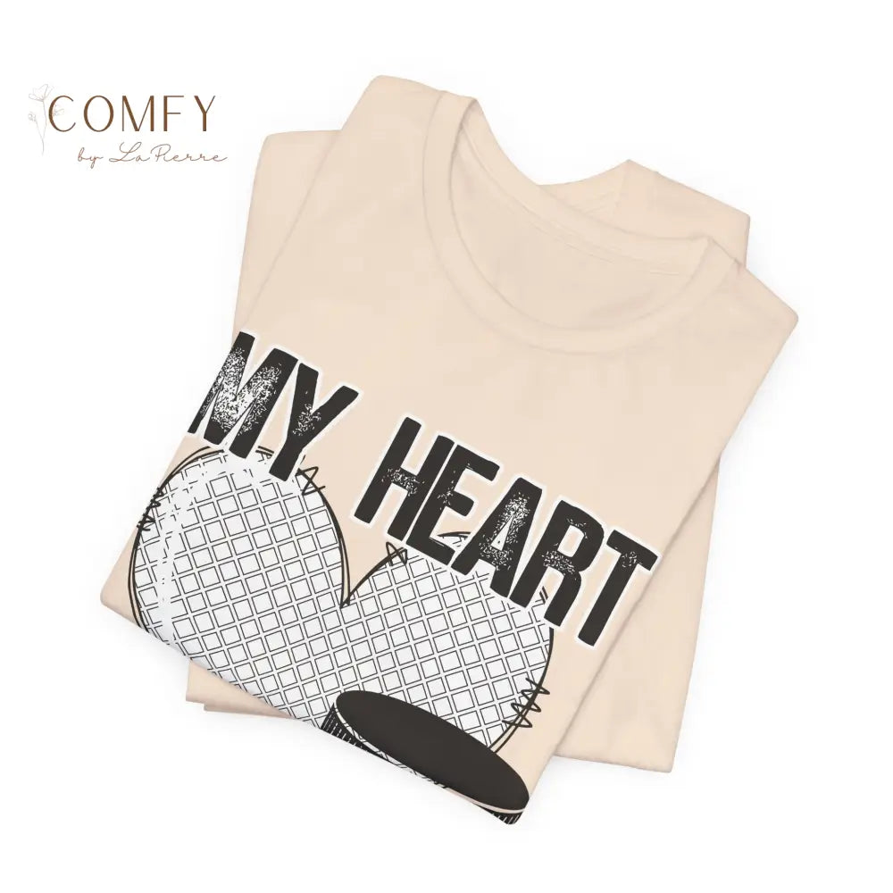 My Heart Is on That Ice Shirt • Ice Hockey & Ice Skating Support Tee • Unisex Jersey Short Sleeve T-Shirt (XS–5XL)