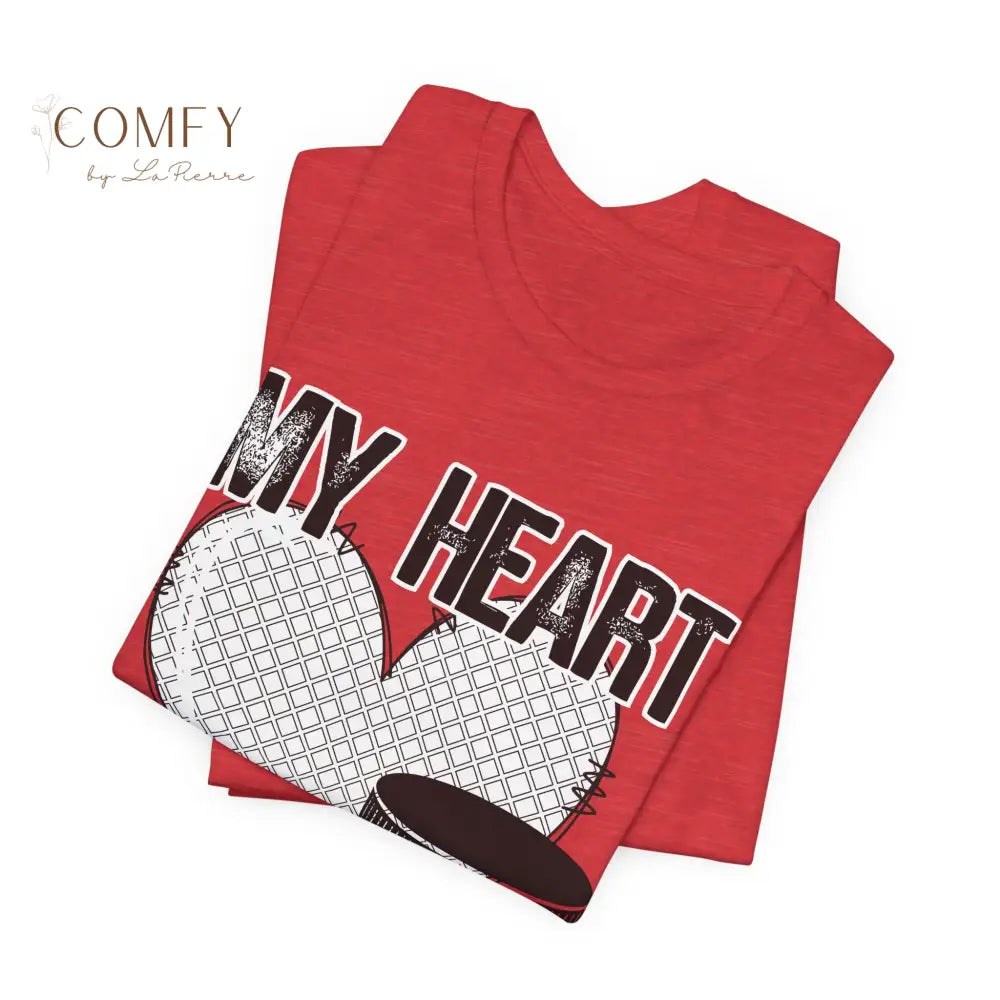 My Heart Is on That Ice Shirt • Ice Hockey & Ice Skating Support Tee • Unisex Jersey Short Sleeve T-Shirt (XS–5XL)