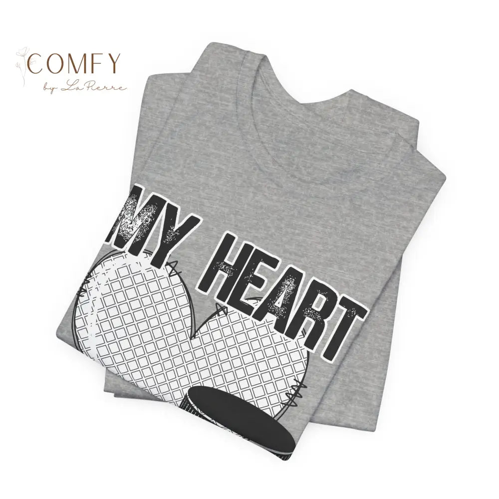 My Heart Is on That Ice Shirt • Ice Hockey & Ice Skating Support Tee • Unisex Jersey Short Sleeve T-Shirt (XS–5XL)