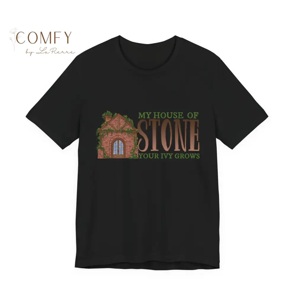 “My Roots Grow Through Your Stone Walls Ivy-Inspired Aesthetic Tee • Poetic Cottage core Shirt • Unisex Jersey Short
