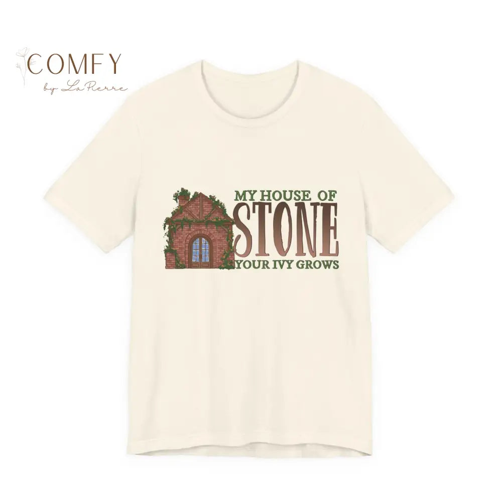 “My Roots Grow Through Your Stone Walls Ivy-Inspired Aesthetic Tee • Poetic Cottage core Shirt • Unisex Jersey Short