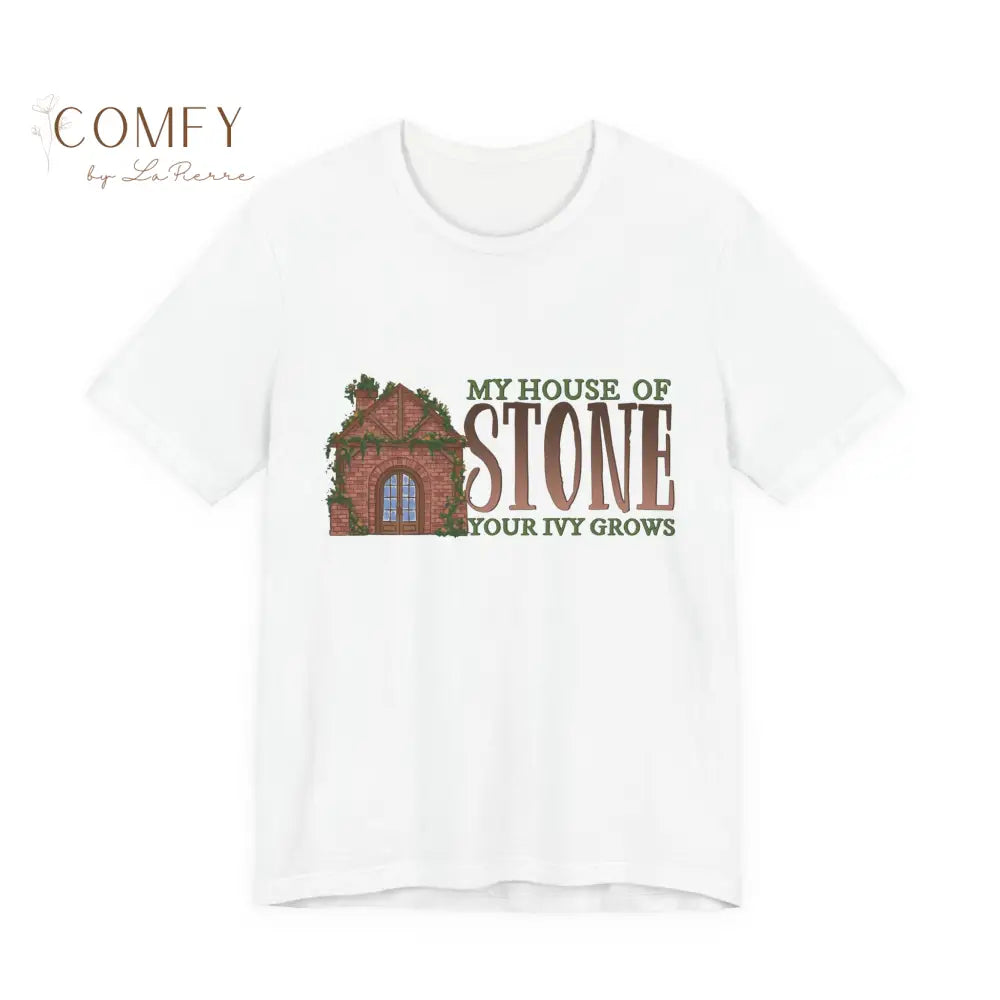 “My Roots Grow Through Your Stone Walls Ivy-Inspired Aesthetic Tee • Poetic Cottage core Shirt • Unisex Jersey Short