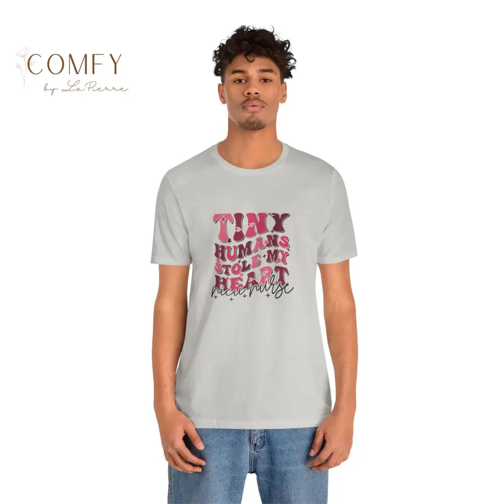 NICU Nurse Tiny Humans Stole My Heart soft Unisex Jersey Short Sleeve Tee (S-3XL) T-Shirt