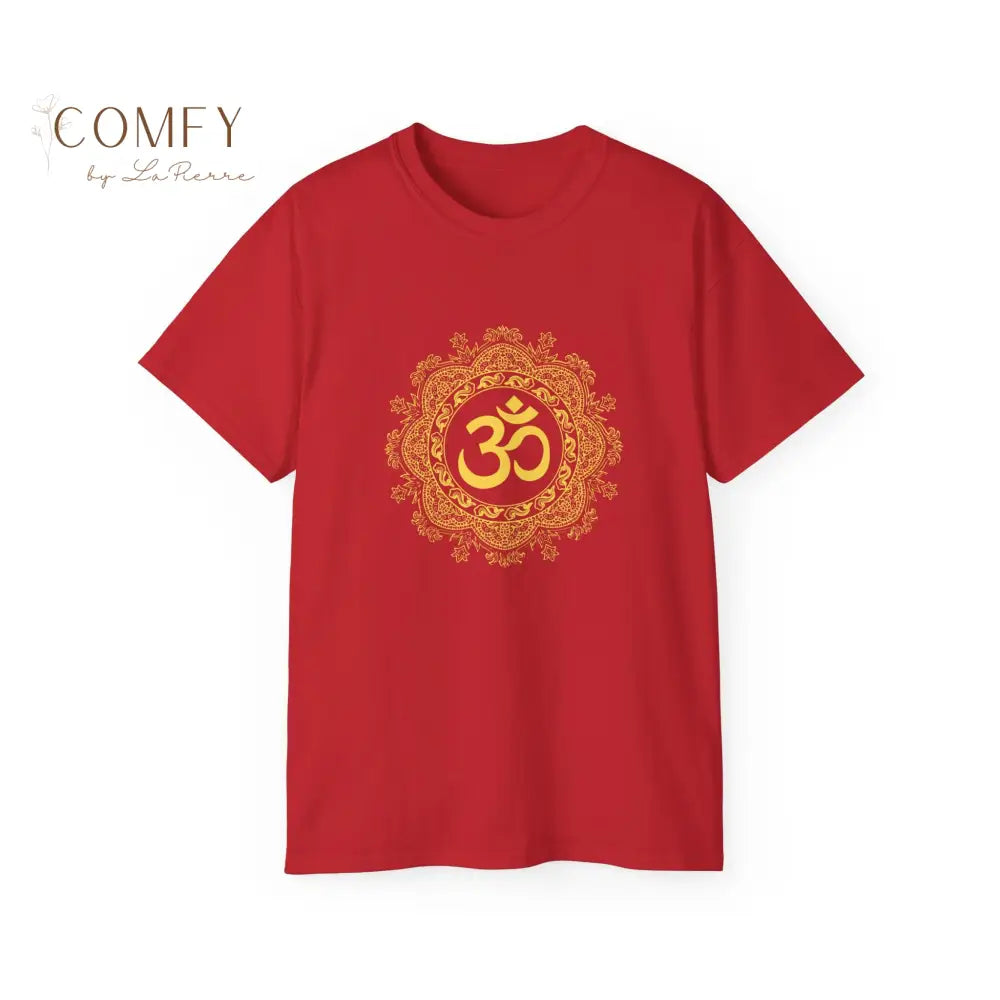 Ohm Om India shirt Unisex Ultra Cotton Tee (S-5XL) Red / S T-Shirt