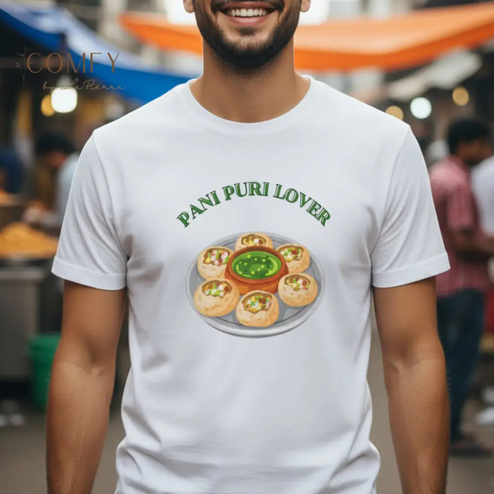 Pani Puri Lover street food India shirt Unisex Ultra Cotton Tee (S-5XL) White / S T-Shirt