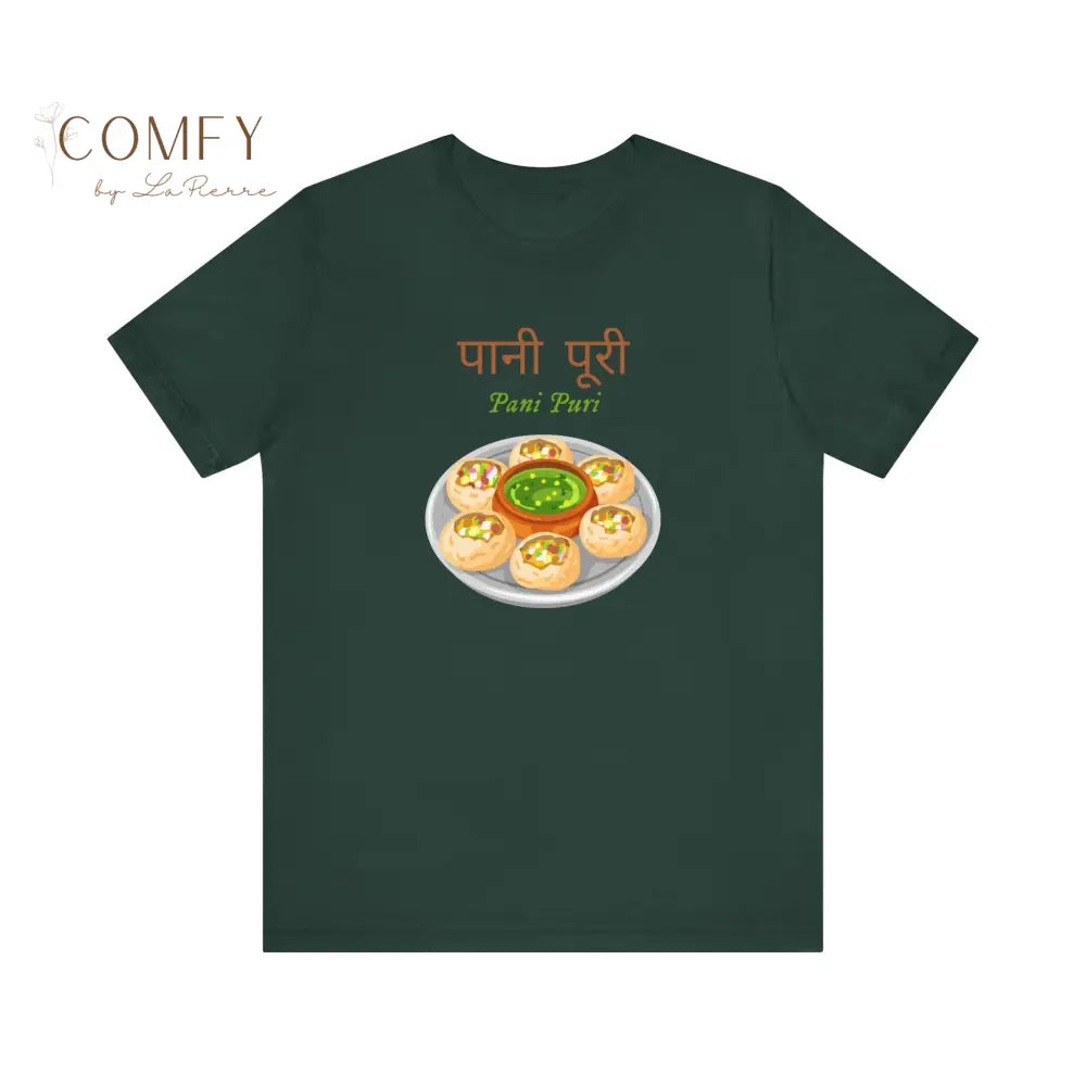 Pani Puri SOFT shirt Indian Street Food Unisex Jersey Short Sleeve Tee (XS-4XL) Forest / S T-Shirt