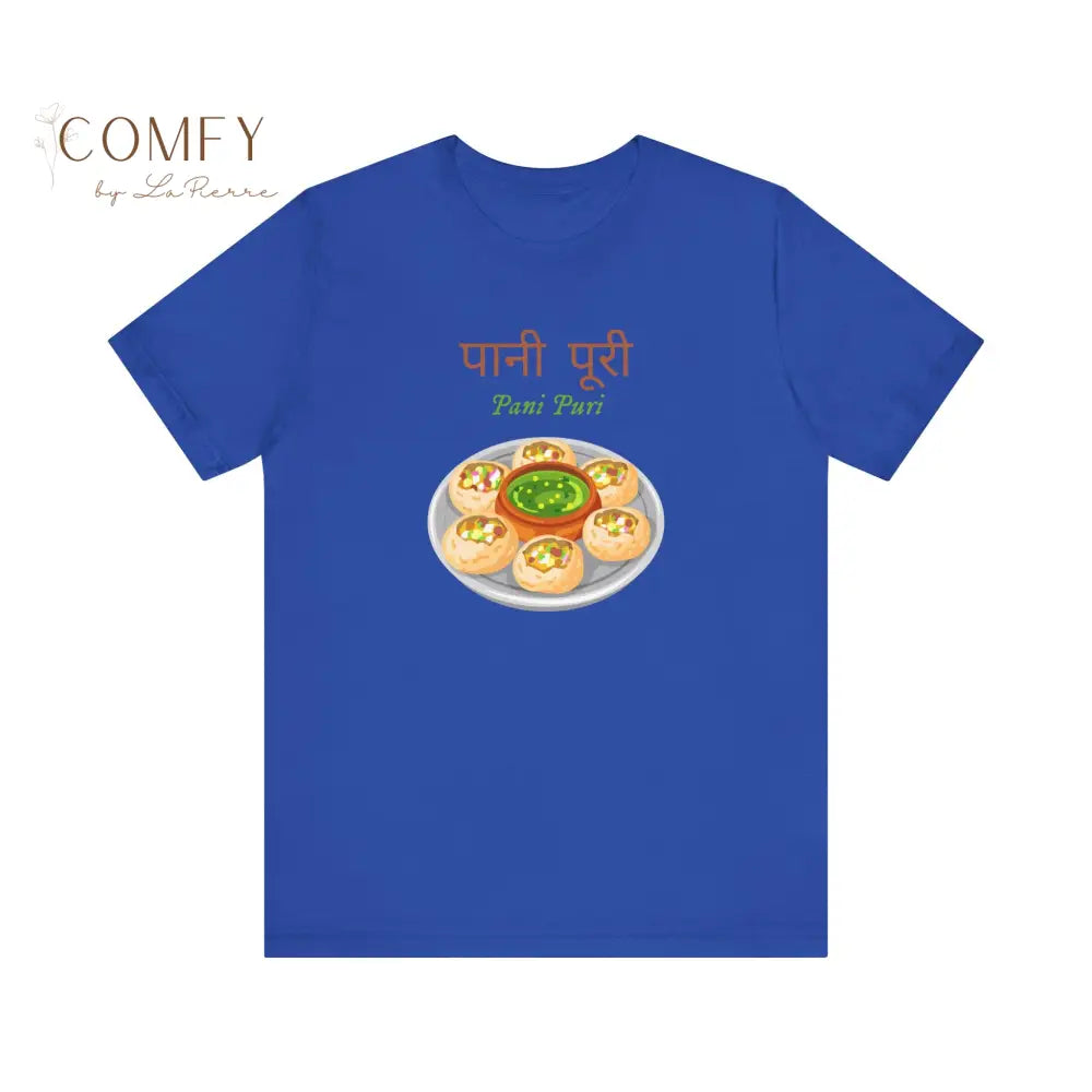 Pani Puri SOFT shirt Indian Street Food Unisex Jersey Short Sleeve Tee (XS-4XL) True Royal / S T-Shirt
