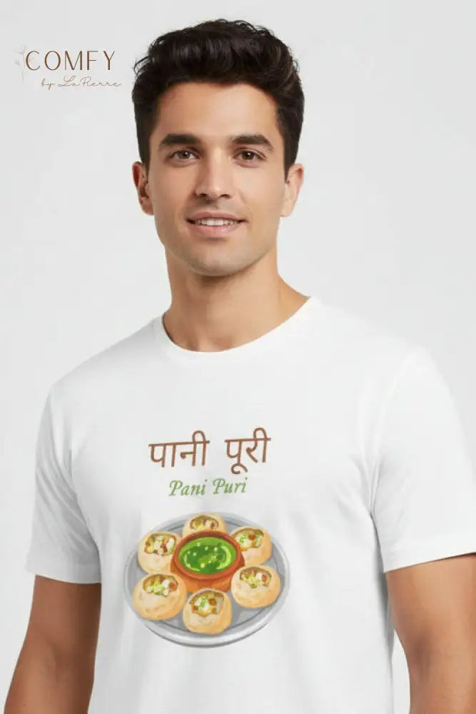 Pani Puri SOFT shirt Indian Street Food Unisex Jersey Short Sleeve Tee (XS-4XL) White / S T-Shirt