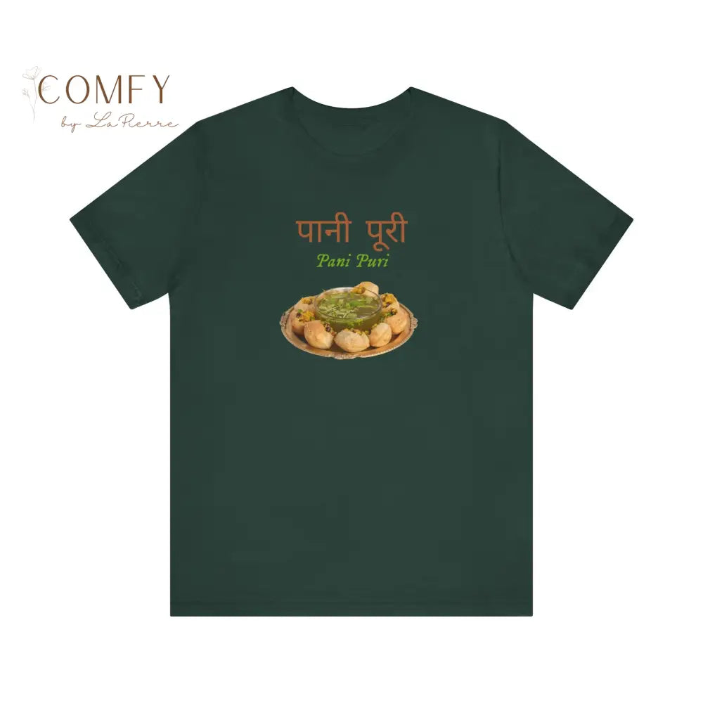 Pani Puri SOFT shirt Indian Street Food Unisex Jersey Short Sleeve Tee (XS-4XL) Forest / S T-Shirt
